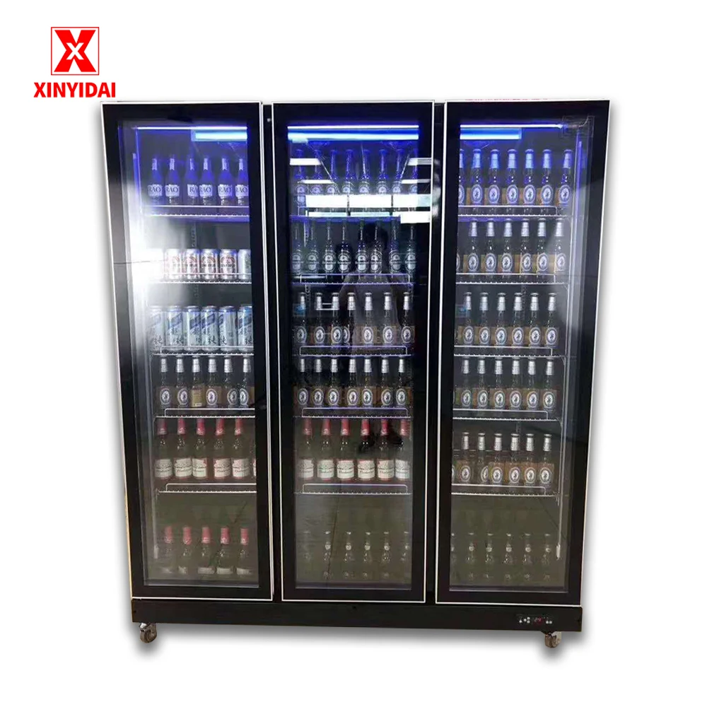 Vertical commercial display cabinet supermarket freezer beverage refrigerated display cabinet