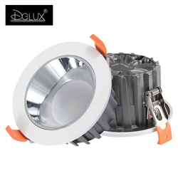 DGLUX High Quality Residential Deep Recessed Aluminum 10 15 20 30 40 50 70 Watt Cob Led Downlight