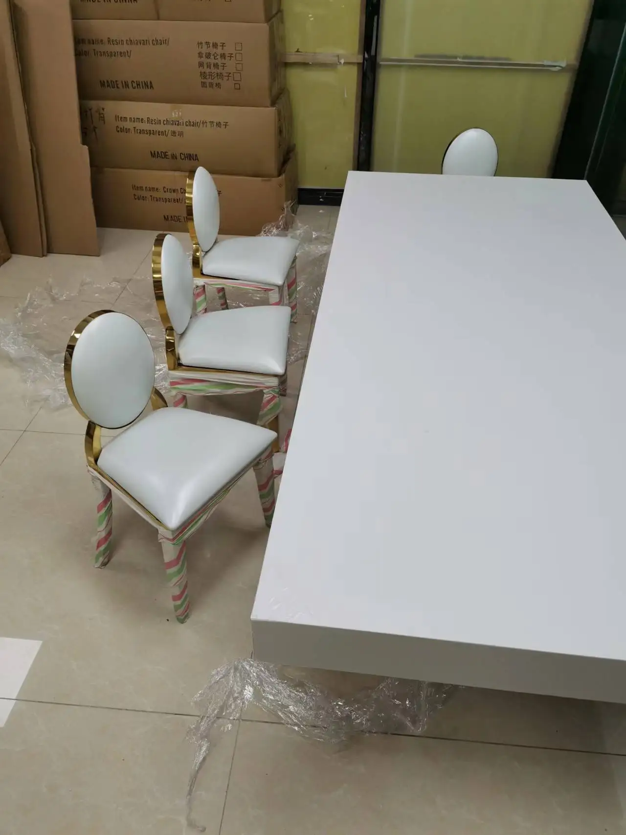 Kids rectangular white PVC table for party weeding and events Home Furniture Events for Hotels & Homes party children tables