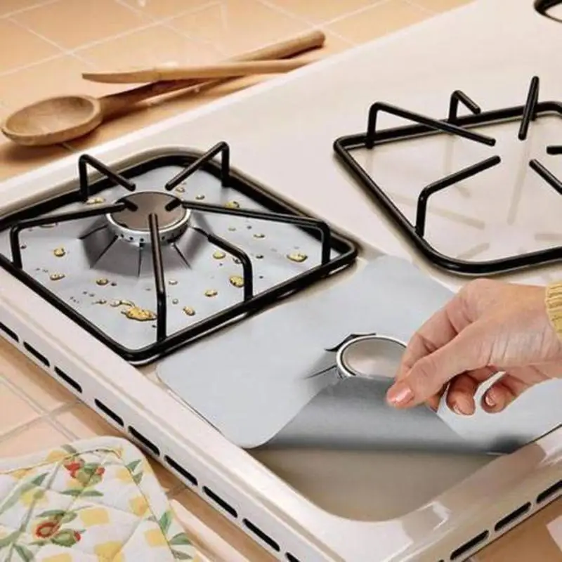 Reusable PTFE dishwasher safe heat resistance gas stove burner covers