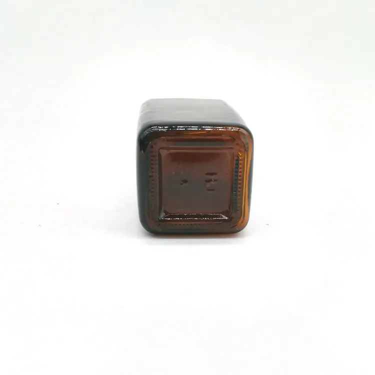 100ml Empty  Amber Color Glass Square Essential Oil Bottle china factory selling