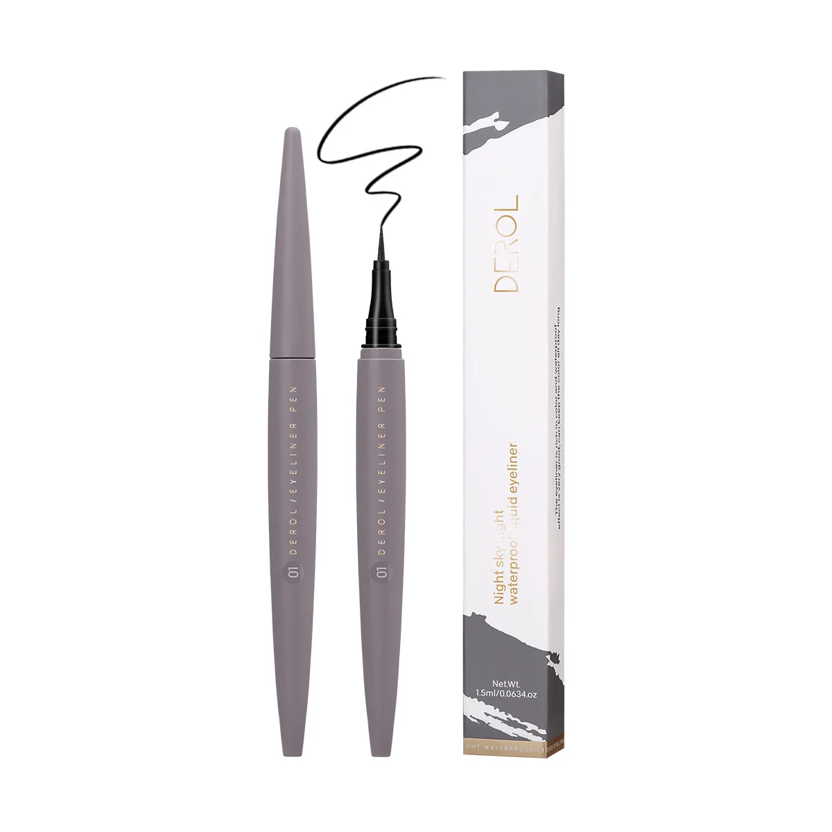 DEROL Matte Eyeliner Liquid Black Brown Blue Yellow Colorful Liquid Eyeliner Fast Dry Waterproof Long Lasting Smooth Eye Liner