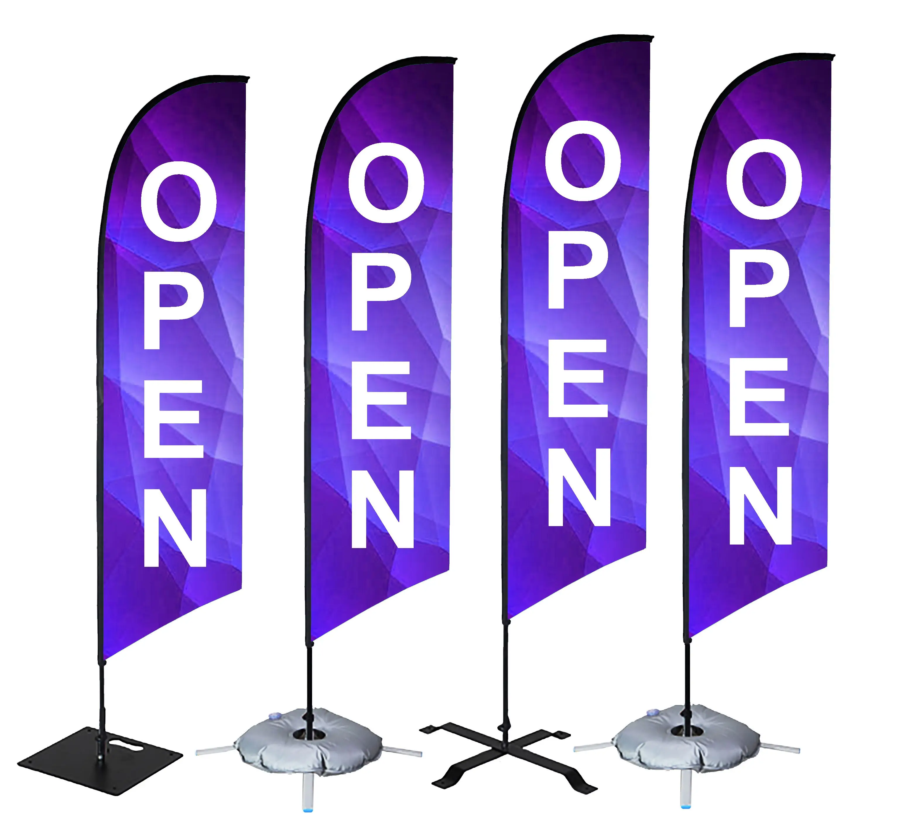 wholesale advertising banners and flags/double sided campaigns promote flag with custom logo printing