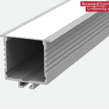 Silver anodized SJ-ALP4540 ceiling mounted aluminum LED profile recessed LED channel for embedded ceiling lighting