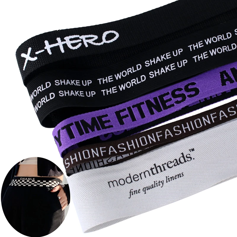 Нейлоновая лямка с логотипом на заказ, эластичная лента с принтом