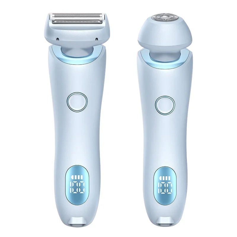 Sisomi Replaceable Electric Razors for Women 2 In 1 Bikini Trimmer Face Shavers Hair Removal for Underarms Legs Ladies Body