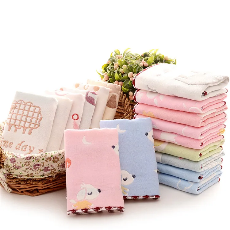 Muslin Handkerchiefs Baby Towel Newborn Reusable Cloth Muslin Baby Cotton Gauze New Born Washcloth For Children