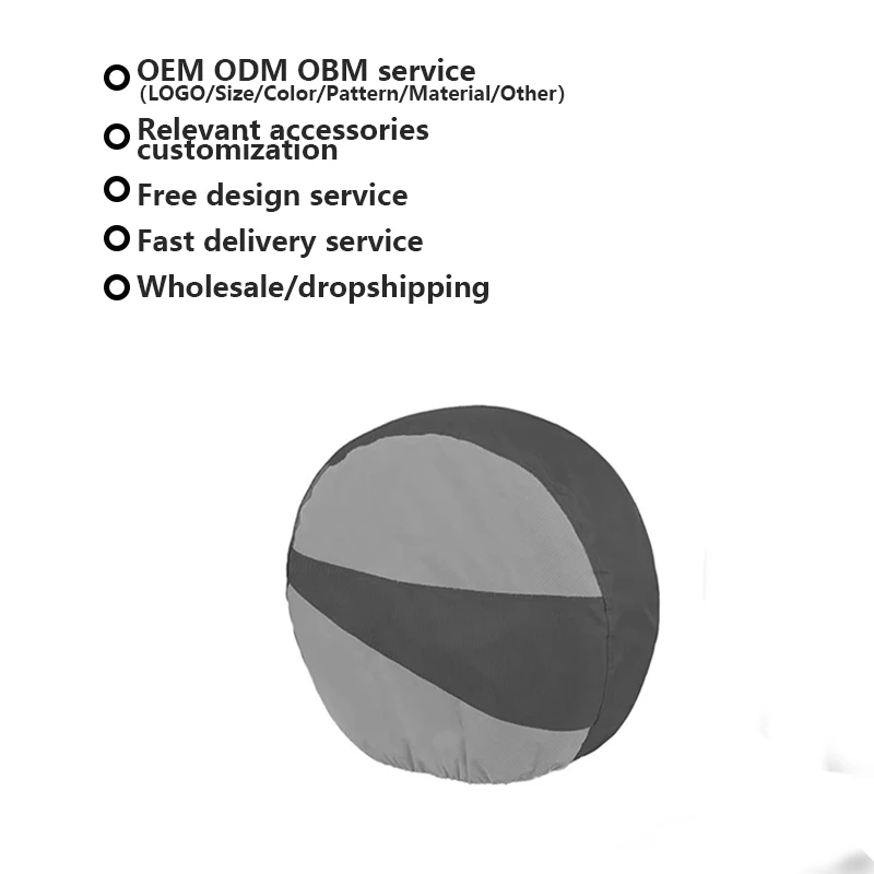 Customizable 600D Polyester Spare Tire Covers For SUV Wheel Protector Dust Proof Jacket 14 15 16 17 Inch Universal Tyre Cover