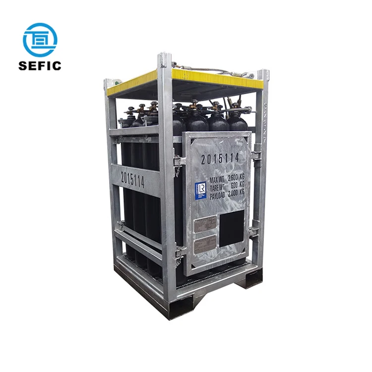 Customized Oxygen Argon Nitrogen CO2 Industry Gas Cylinder Rack/Bundle/Cluseter for 40L 50L Gas Cylinder