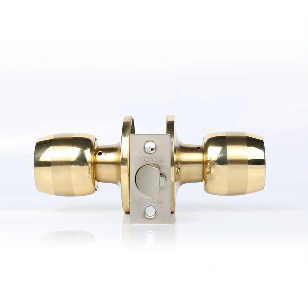 North american tubular toilet WC bathroom privacy door knobs with lock and key