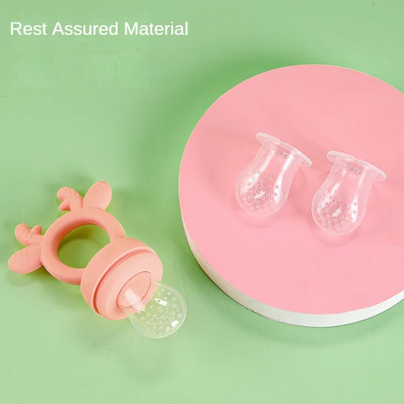 Bachoo Customize Food Grade Soft Infant Silicone fun Pacifier soother Feeder Baby milk frozen Fruit Feeder