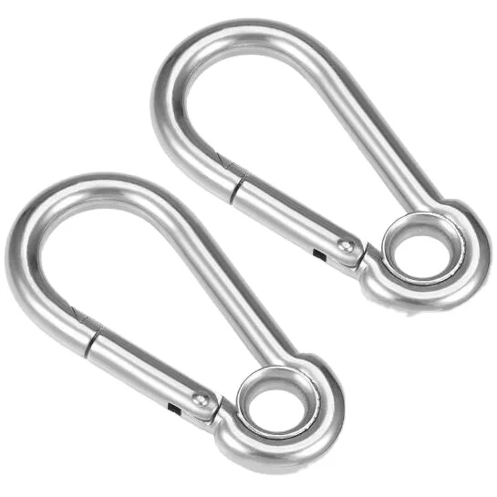Stainless Steel Spring Snap Hook Carabiner With Eyelet DIN5299 Form