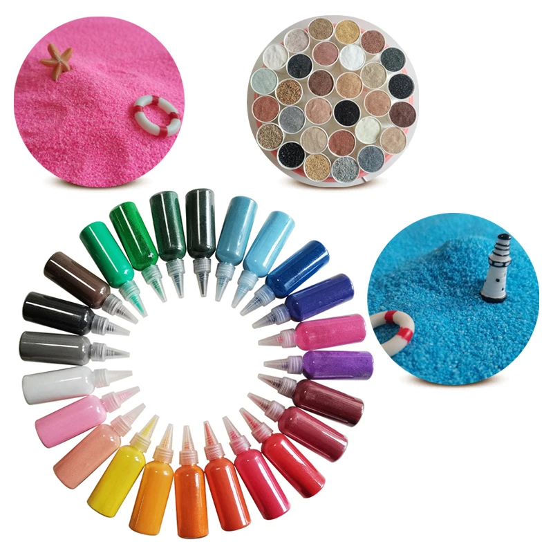 Chinese Manufacturers Wholesale Colored Sand Indoor And Outdoor Color Sand Colorful Sand For Stone Paint Wall Paint