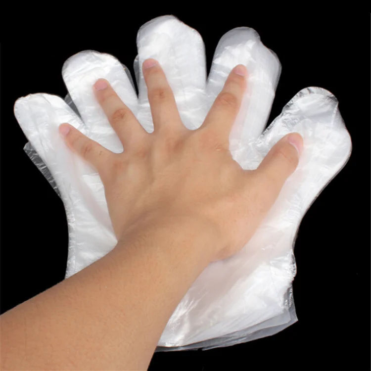 Waterproof Non Slip Plastic Gloves Disposable Food Grade Plastic Kitchen Gloves