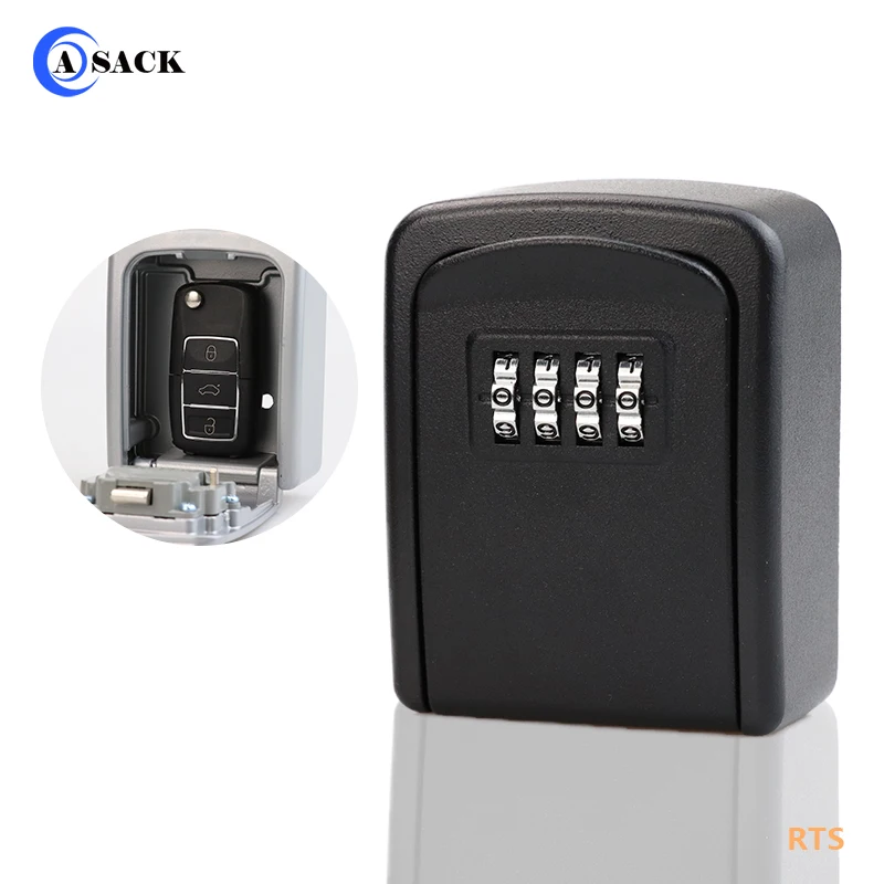 Asack G9 heavy duty 4 digit combination portable code lock box top security safety key locks aluminum alloy anti-theft safes