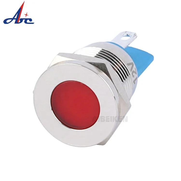 12mm panel metal pilot light dash board instrument 220v 110v 24v 12v led mini indicator light with terminal pins