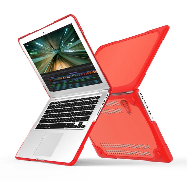 Прозрачный матовый пластиковый чехол с прочной подставкой для Macbook Air 13 дюймов 2018 2020