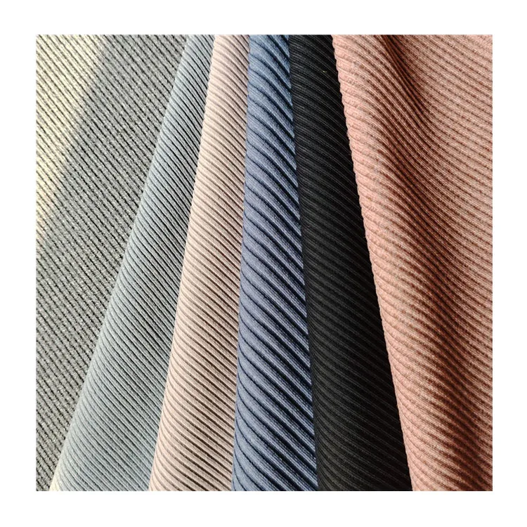 Sale Elastic Thick Colours Polyester Spandex Rib Thread Fabric Garment Swimwear Fabric