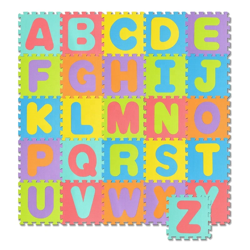 Aji Alfombra Para Bebe Colchoneta Baby Activity Number & Letter Tikar Espuma Eva Children Crawling Alphabet For Kids Play Mat