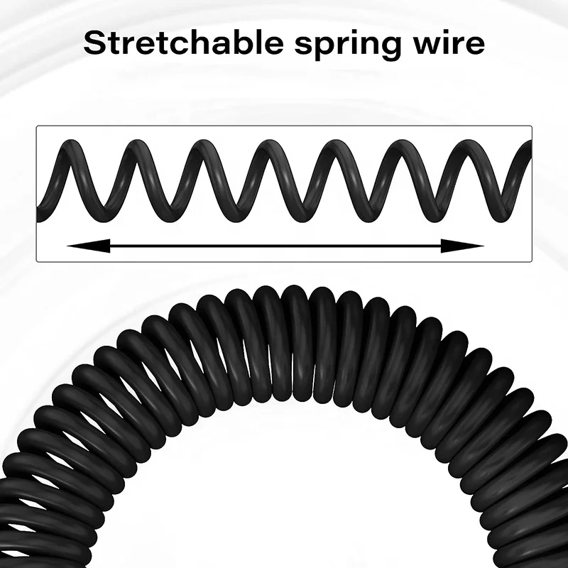 Xput 6.35MM Audio Spiral Coil Spring Guitar Right Angled Jack To Jack Coiled Cable 1M 2M 3M 5M 10M 15M 20M 30M