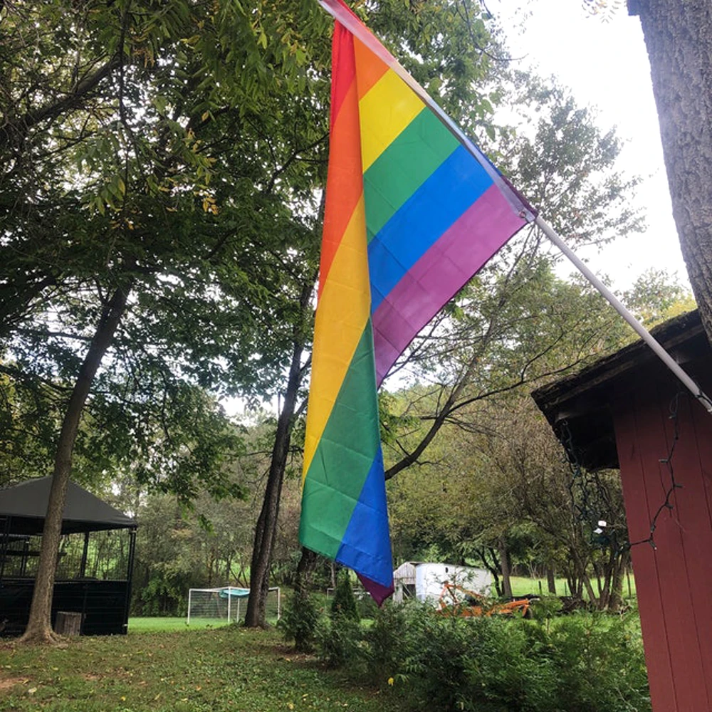 90x150cm polyester rainbow gay flag of wholesale gay pride