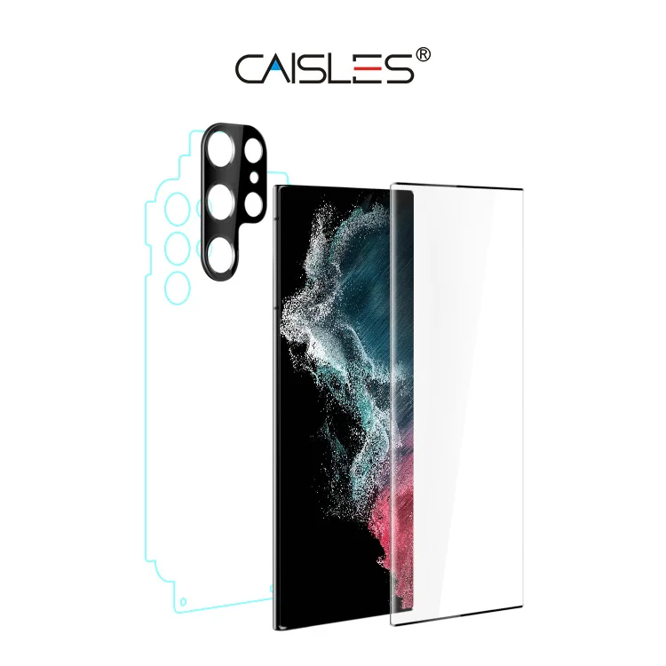 Transparent anti-fingerprint matte 3 in 1 screen 3d protector camera lens film for huawei