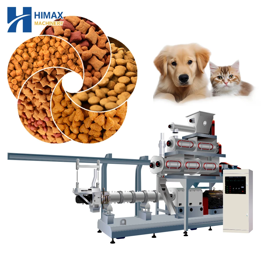 Fully automatic dry dog food extruder pet food production line fish pood processing Line