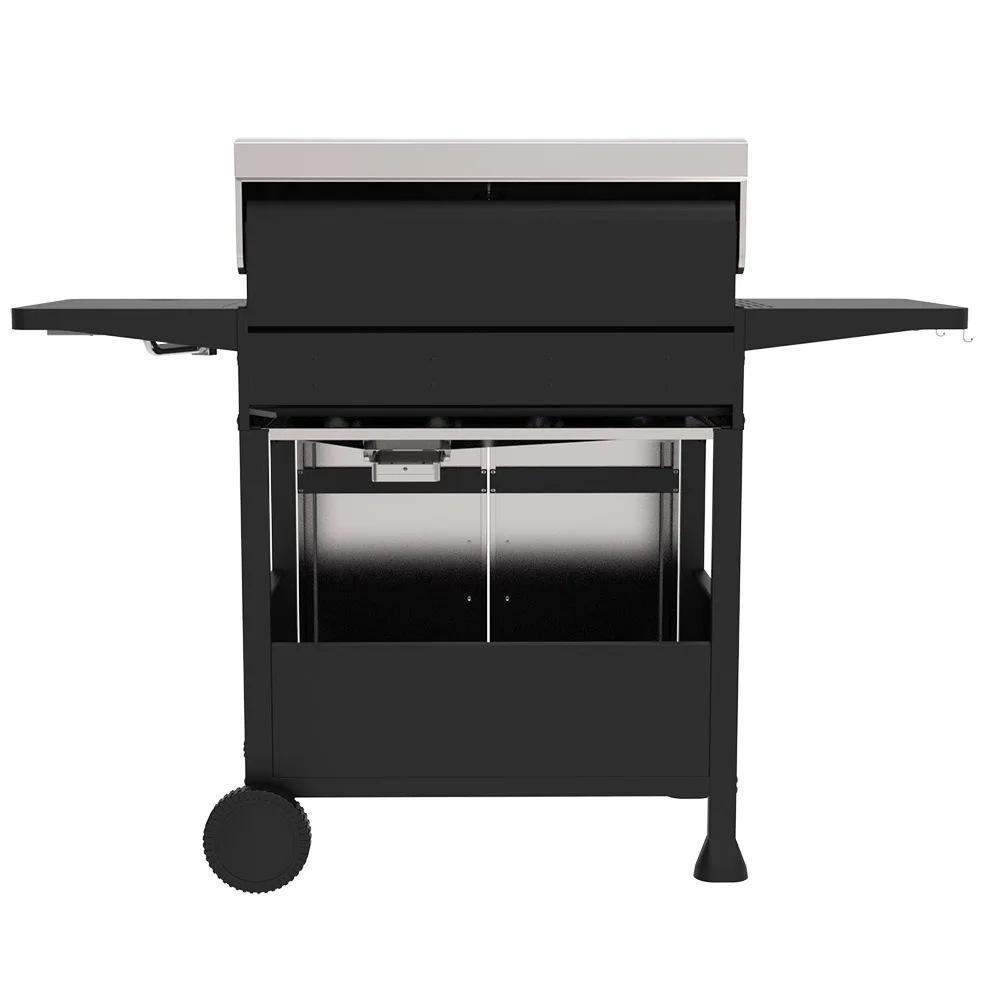 Commercial 5 Burner BBQ Gas Griddle Grill Trolley Hybrid Smokeless and Powder Coated For Barbecue