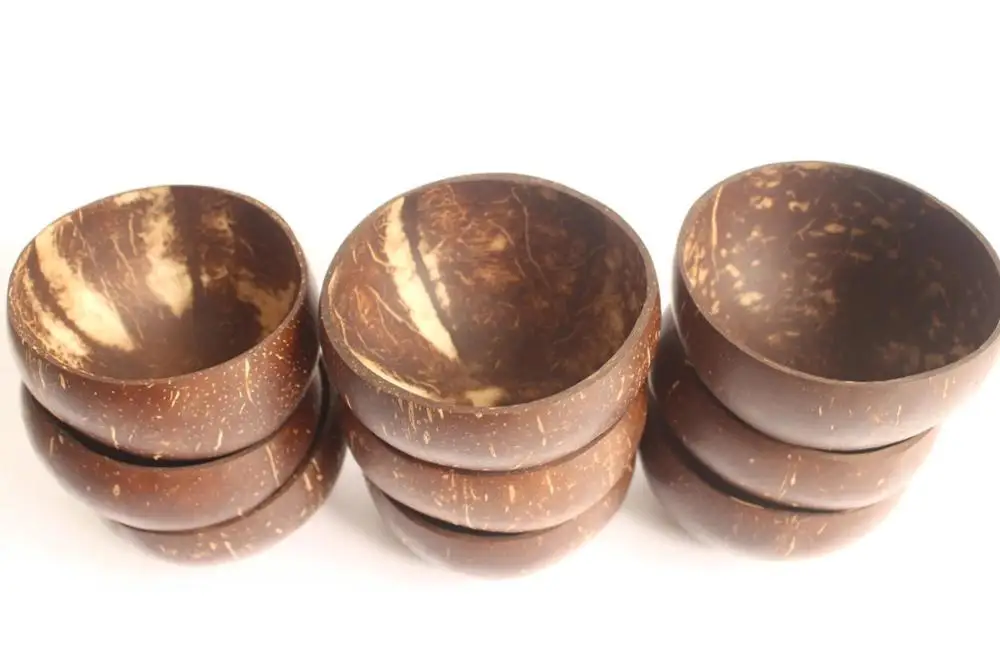 Customized Logo Customized Packing Handmade Coconut Bowls Natural Coco Shell Bowl