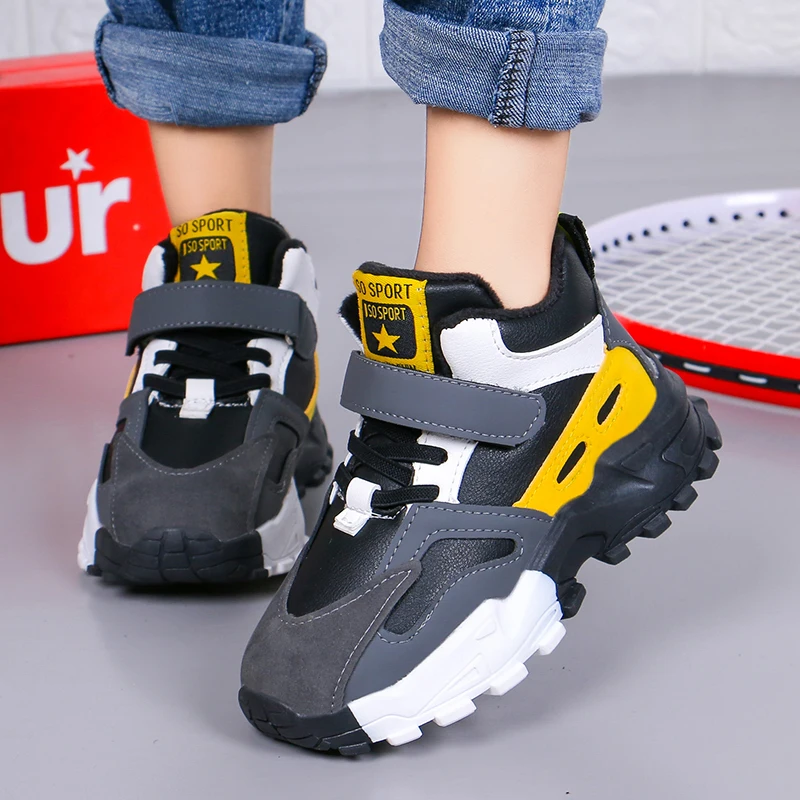 
hot sale kids high cut boys shoes for winter hard-wearing 