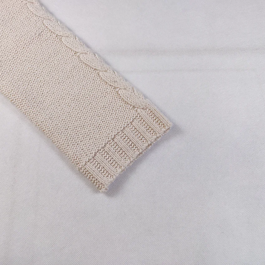 Oversized Knit y2k button striped pattern raw edge V neck  Jacquard Knitted Sweater Coat