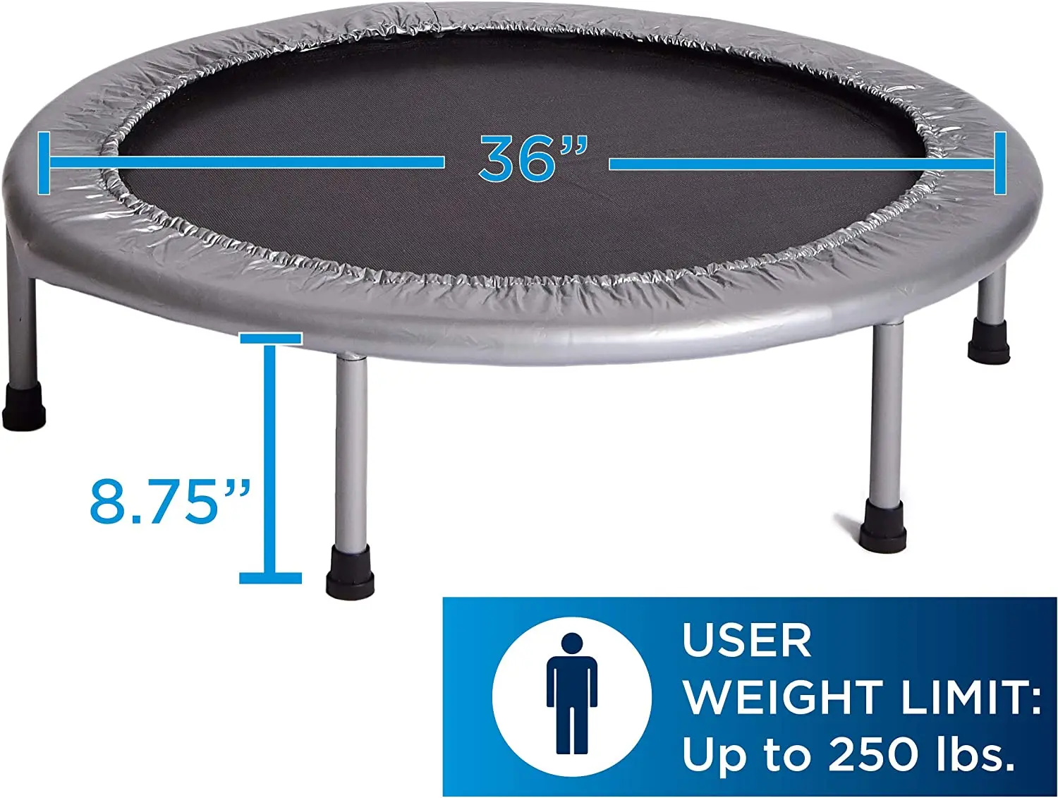 High Quality Wholesale Durable Round Safety Fitness Mesh Mini Pula Fitness Trampoline