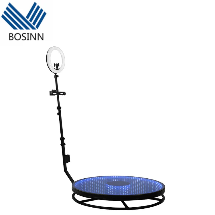 GOGO Stage Lighting Color Stand 360 Photo Booth Rotary Dance Stick Fotografia Camera Point Jump Photography Platform