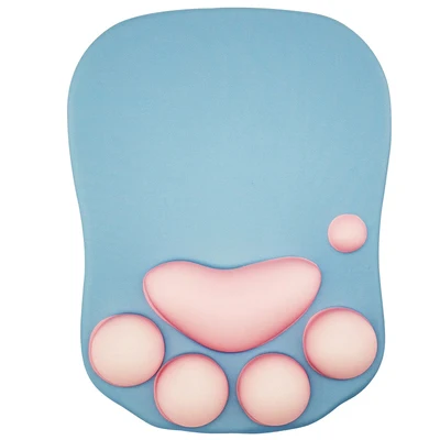 3D Mouse Pad With Wrist Rest Soft Silicone Cute Cat Paw Memory Foam Cushions Mousepad for kids Laptop Computer Mousepad