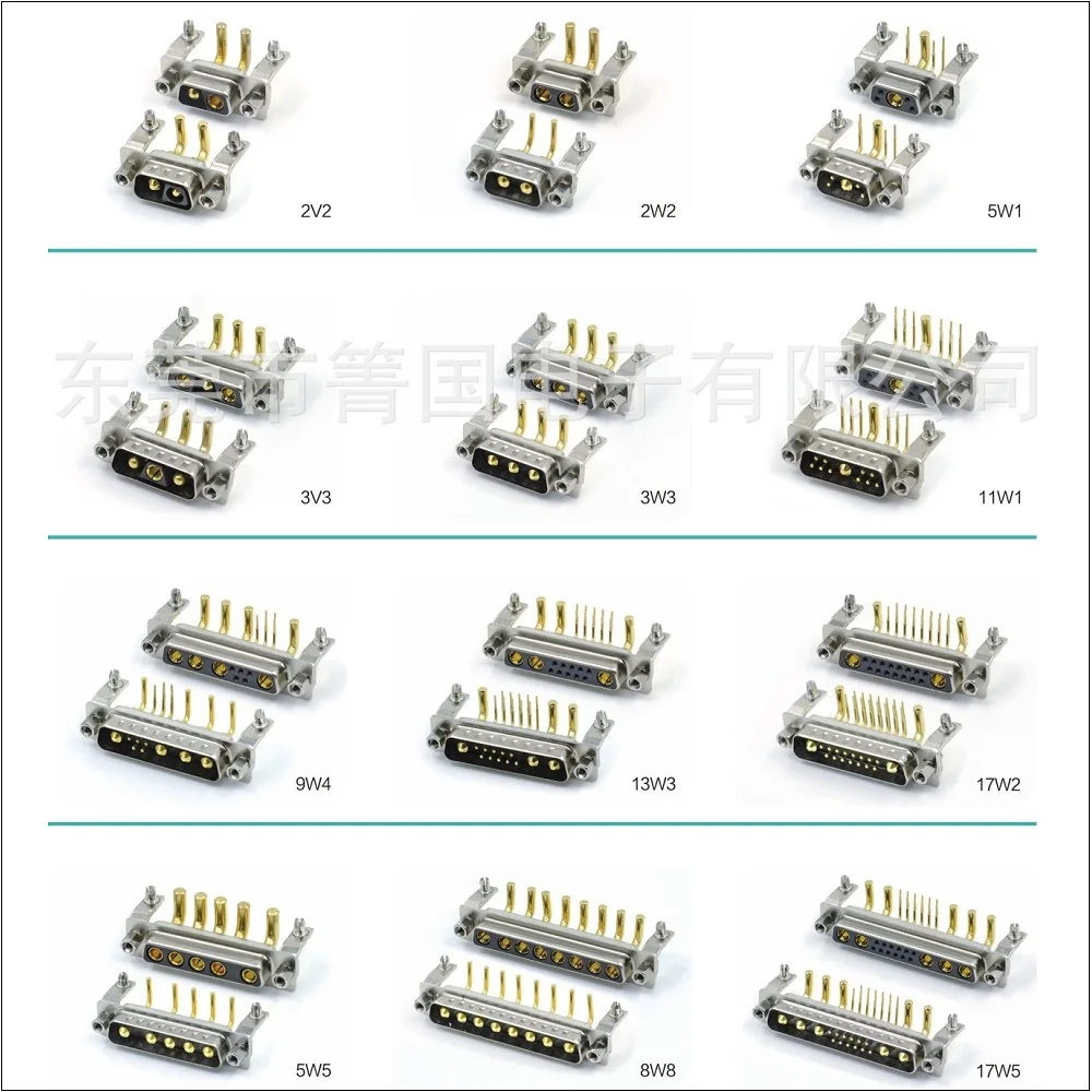 KinKuo D-SUB 3W3 Conector 3W3 Female R/A DIP Type D-SUB 3W3 Connector For PCB