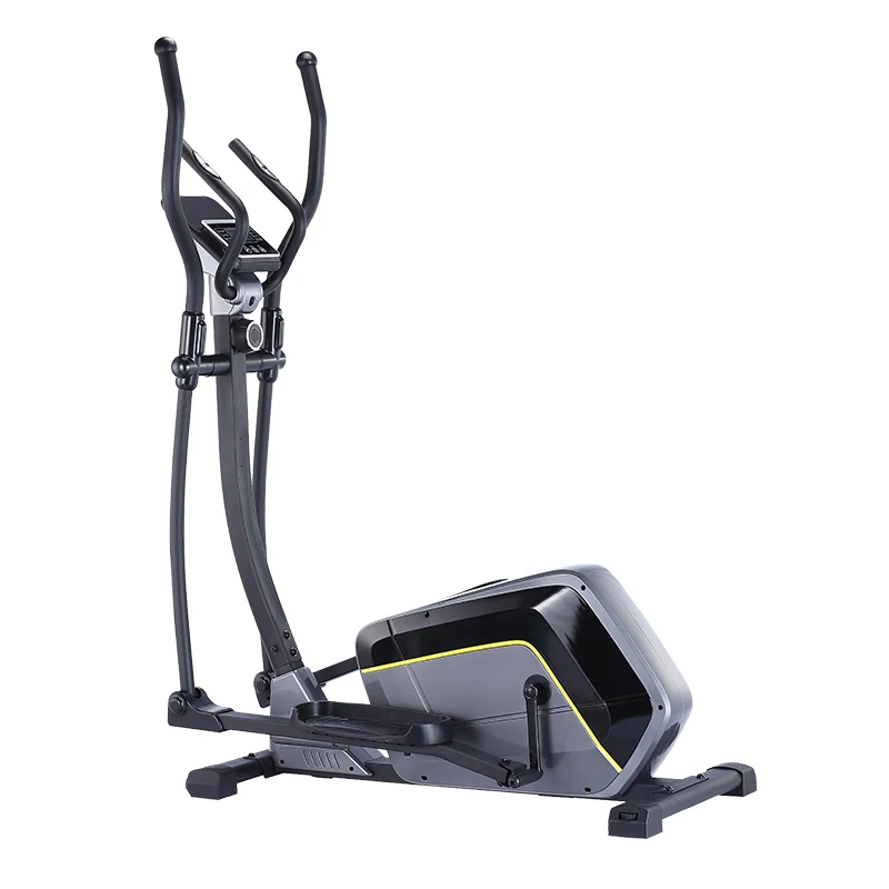 Hyper-quiet Exercise Bike Magnetic Drive System Cross Trainer Compact Elliptical Machine With Lcd Monitor