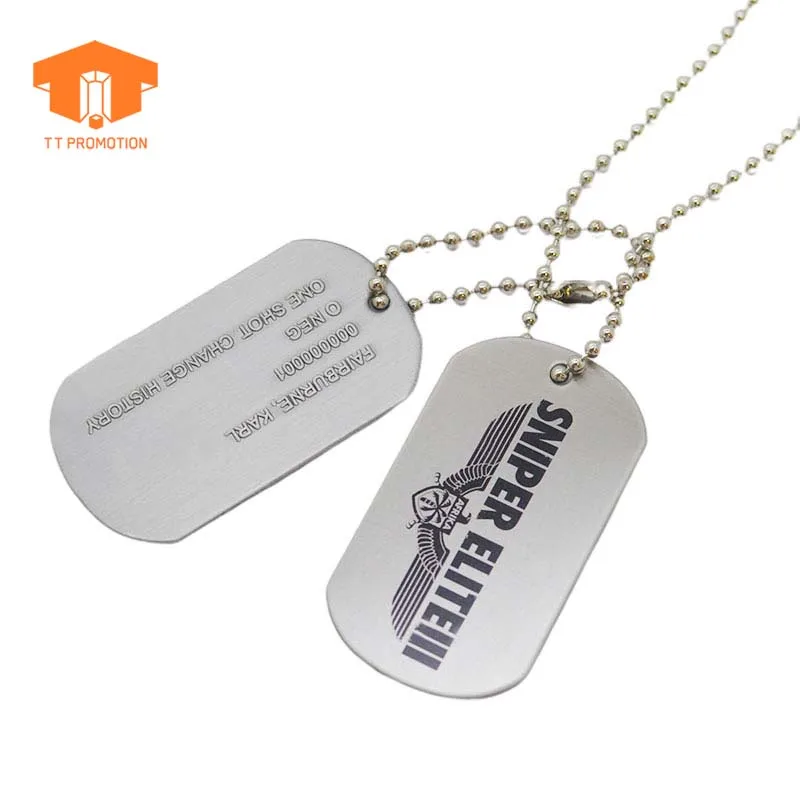 Wholesale Aluminum Sublimation Blank Metal Custom Engraving Pendant Stainless Steel Dog Tag