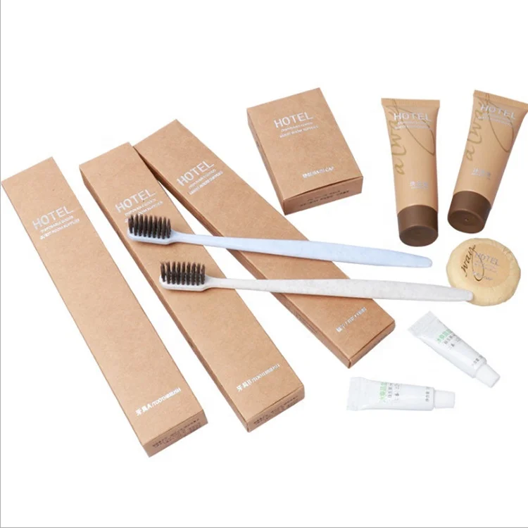 
Paper Box Eco-friendly Hotel Amenities Bathroom Kits Disposable Guest Toiletries Wholesalers Bathroom Toiletries Set 