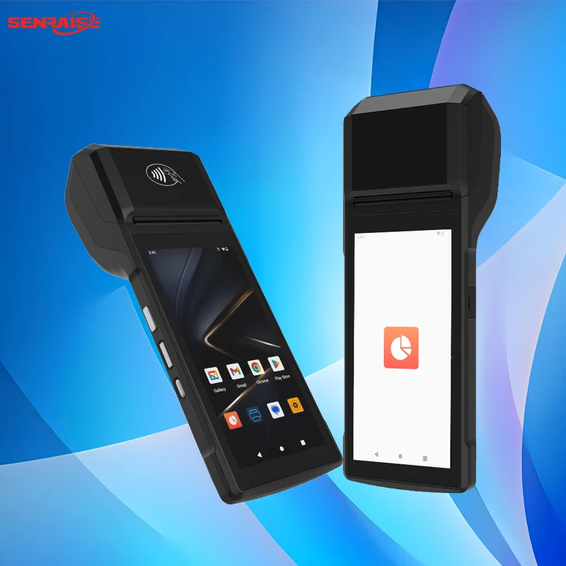 Senlaise 4G беспроводной Wi-Fi портативный мобильный Android 13 POS машина с термопринтером
