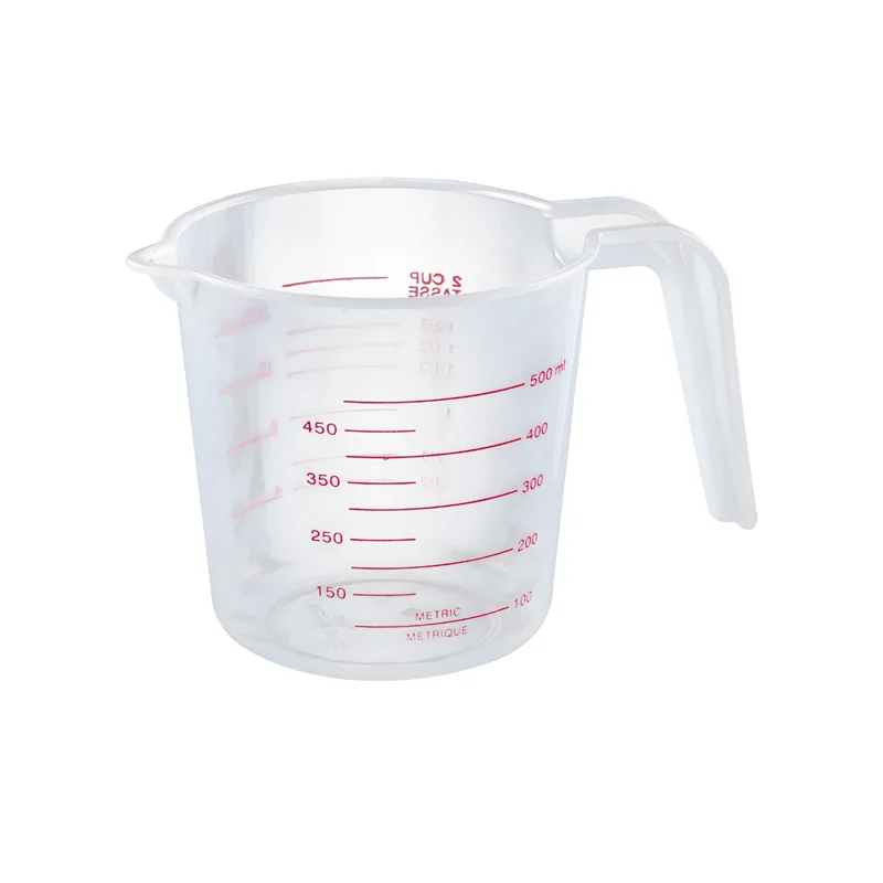 Wholesales Household Food Grade Baking Tool Standard 500ml 1000ml Plastic Liquid Measuring Cup