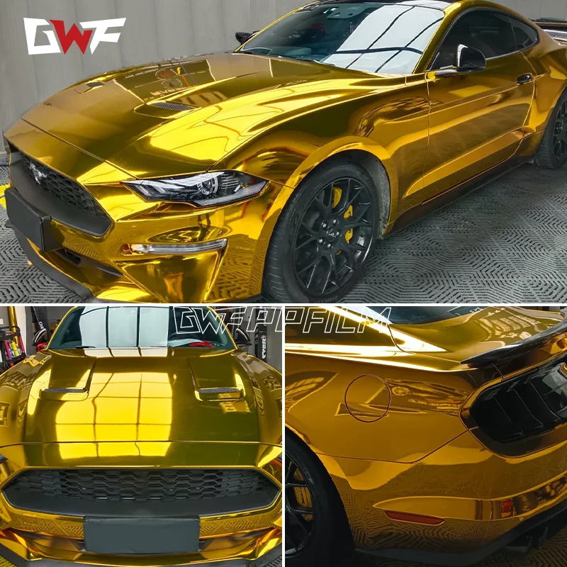 PVC Material Matt Chrome Metallic Pink/Red/Orange Car Wrap Vinyl Film Stickers 1.52*17m/Roll