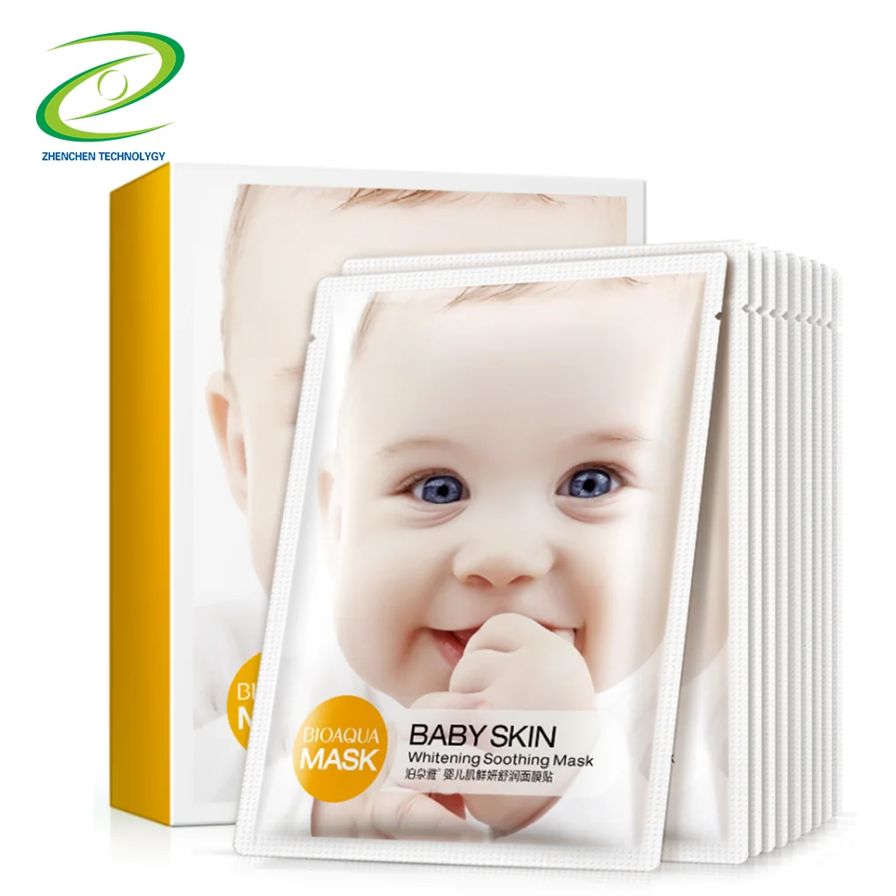 Wholesale Skin Care Soft Moisturizing Baby Facial Mask Beauty Collagen Aloe Vera Cosmetic Facial Masks Bioaqua Sheet Mask