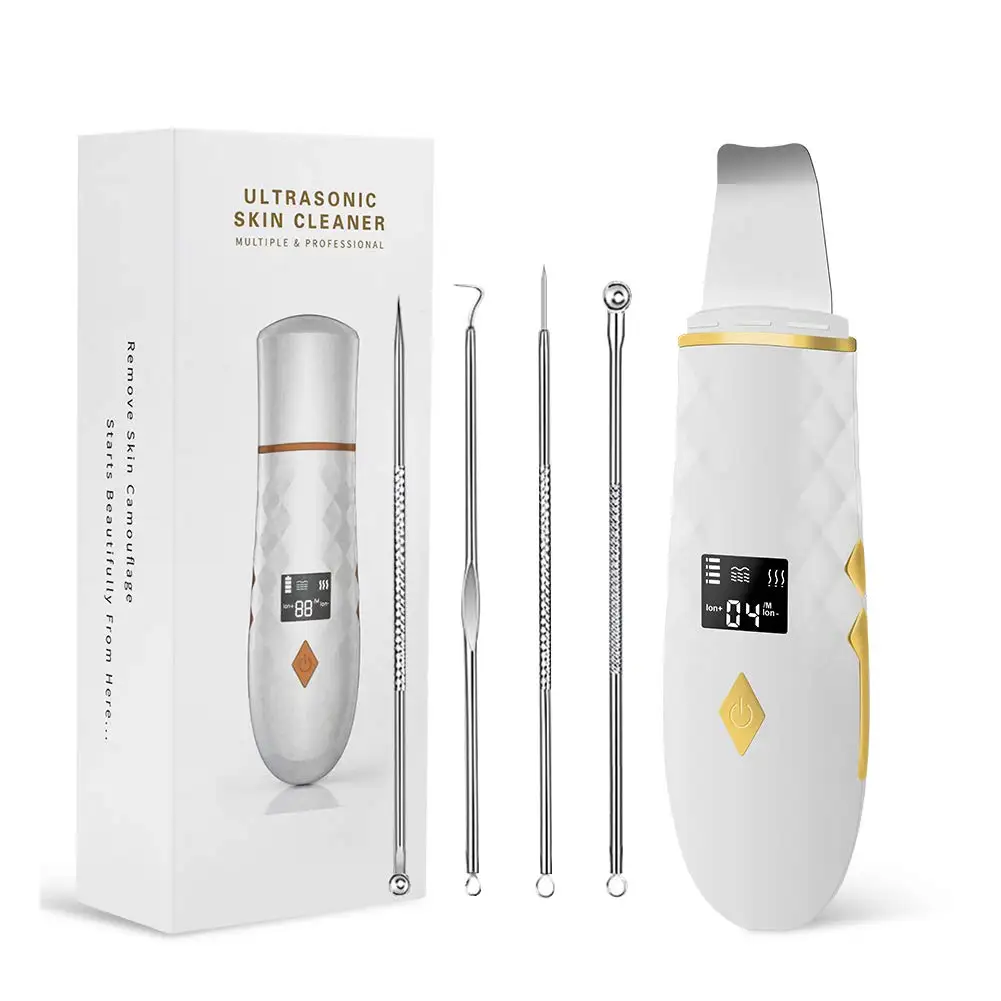 
Portable EMS Ultrasonic Facial Pore Cleaner Machine Skin Peeling Scrubber for Exfoliator Blackhead Face Lift 