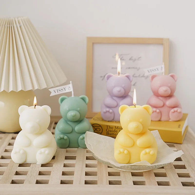 soy wax candle Birthday gifts Decorate your home with a big fat bear scented candle