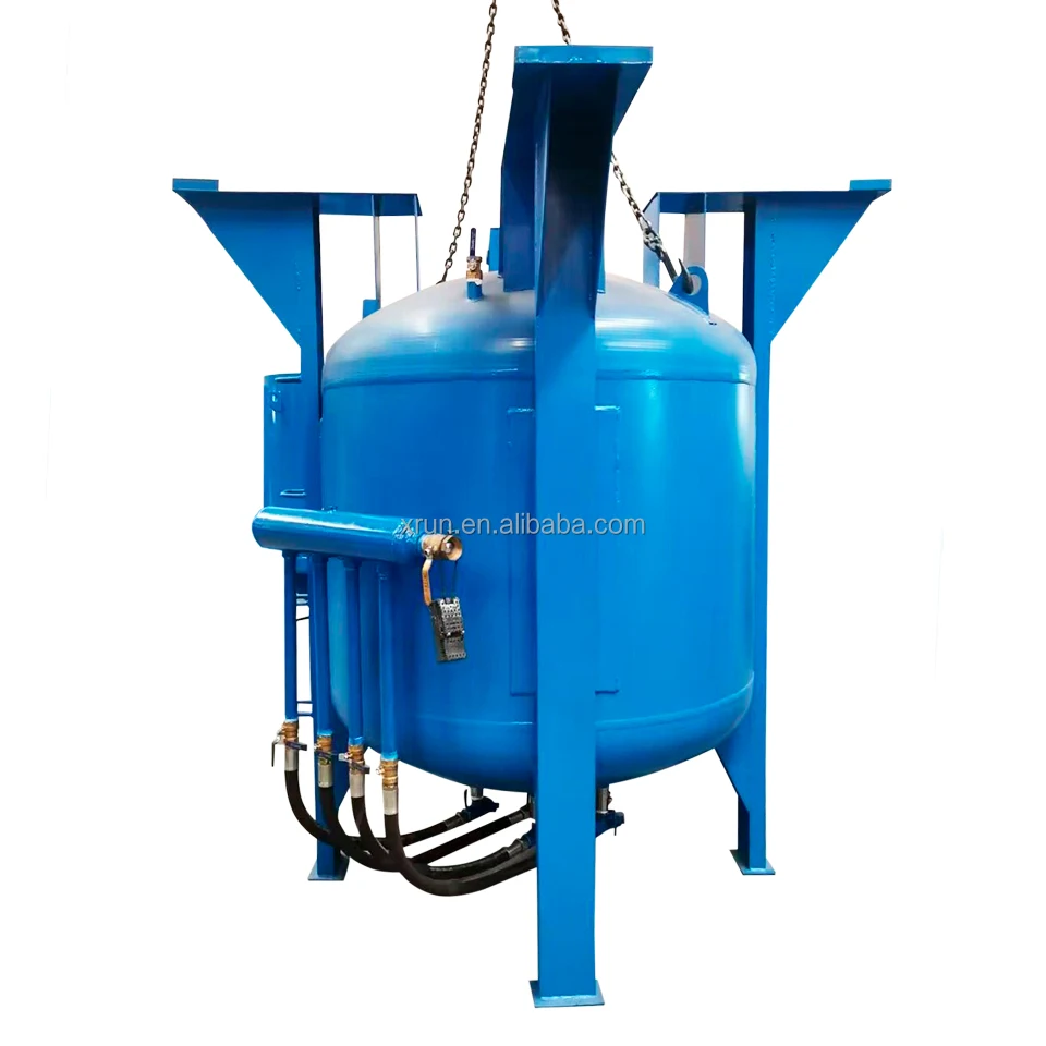 Portable dustless water wet Sand Blasting Machine, Sand Blaster Pot with mobile wheel