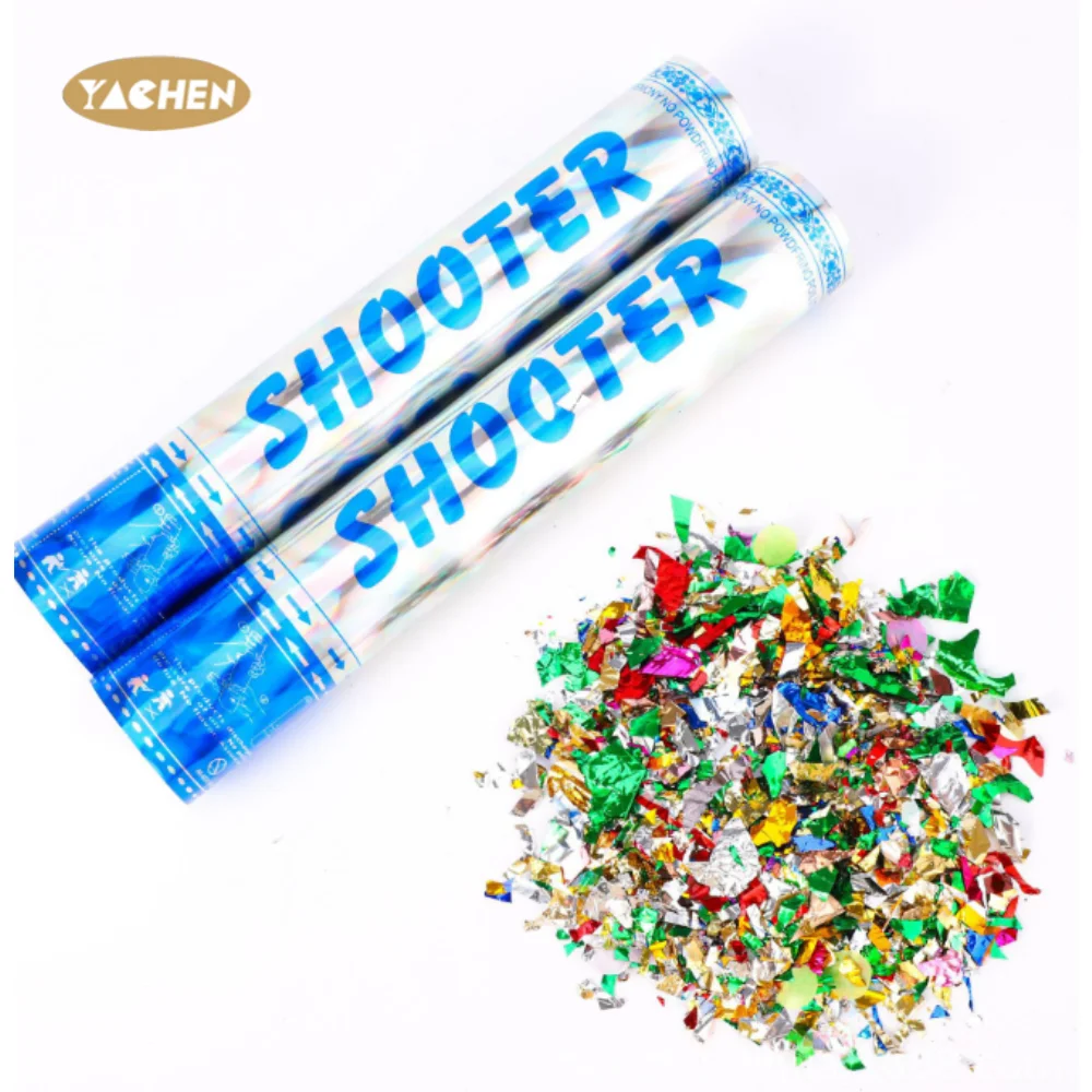 YACHEN Laser Fireworks Confetti Cannon Party Poppers Multi-Color Birthday Wedding Events Party Decoration Supplies