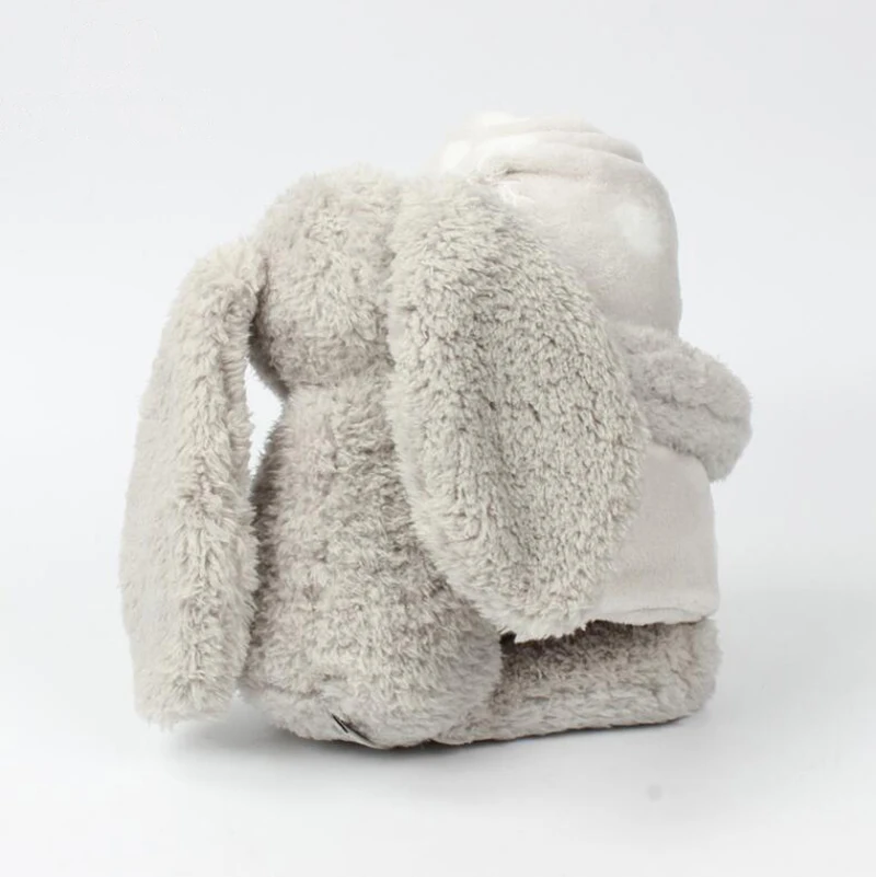 Baby security soft rabbit soft blanket  stuffed rabbit animals super soft plush toy blanket animal shaped baby plush blanket