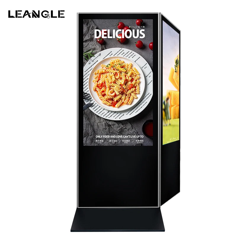 43 55 65 inch Indoor Media Player Double-Sided Vertical Window Display Screen Digital Signage