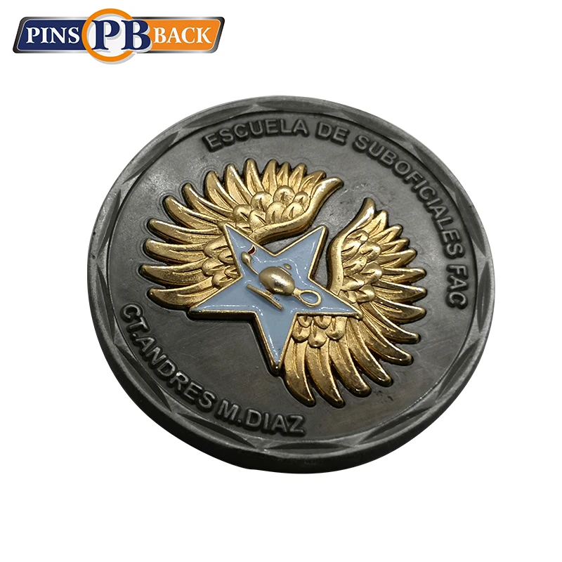 Dependable quality wholesale custom engraving metallic Iron Zinc Alloy  challenge coins