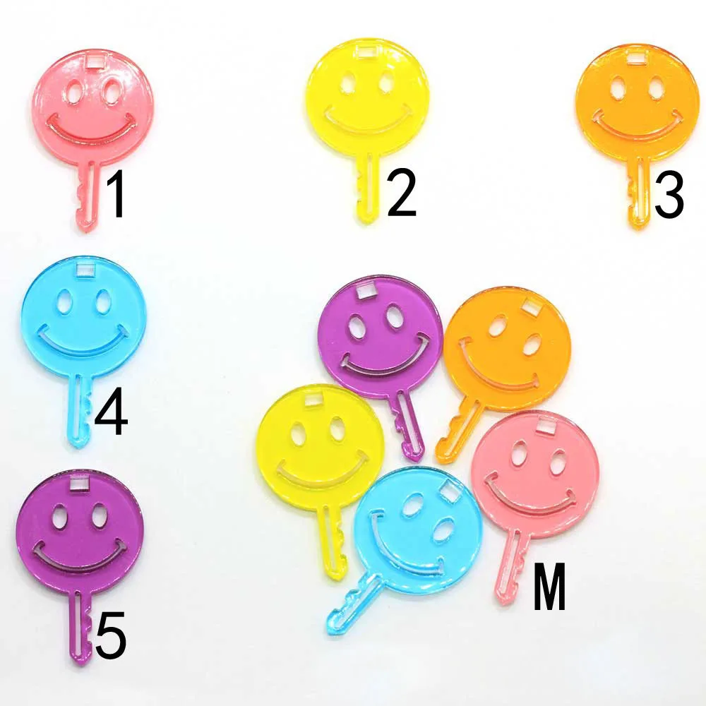 Wholesale blank red blue acrylic star sun round shape smile charms for DIY decoration necklace earring keychain Jewelry Making